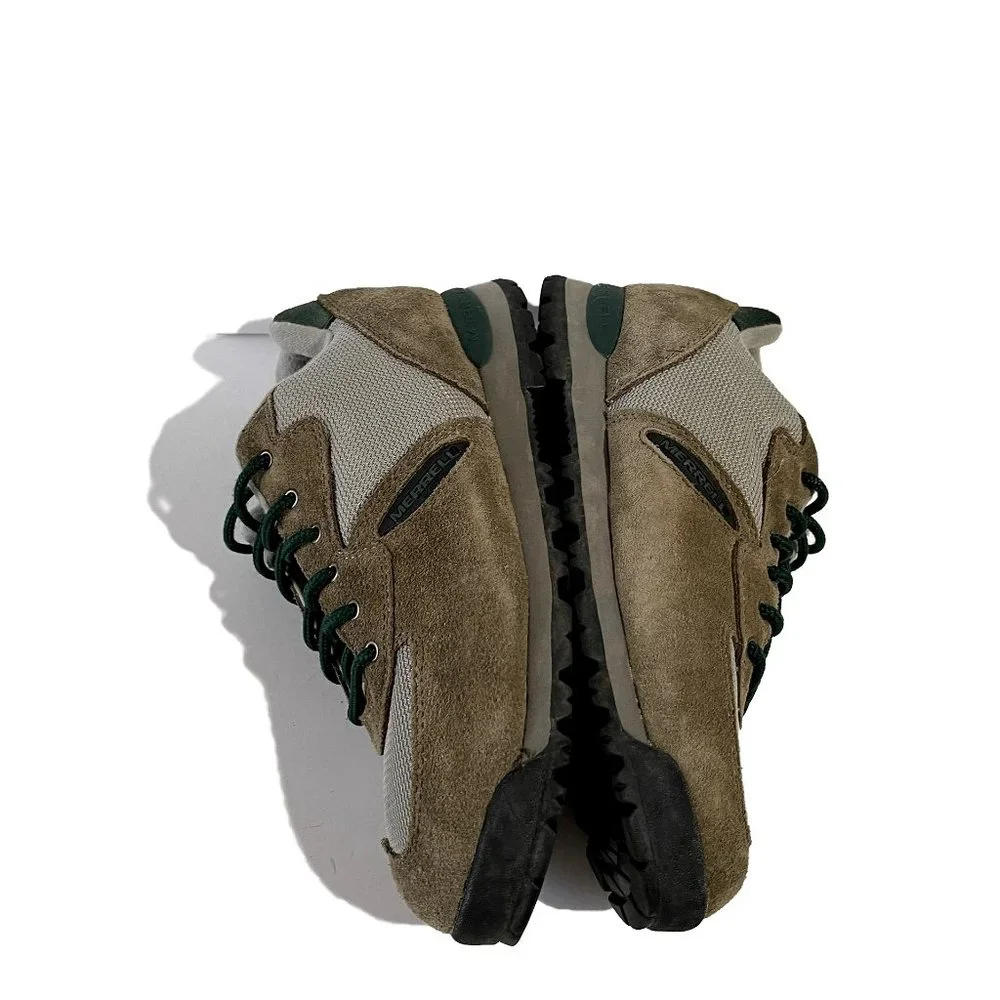Merrell Trail Vintage 97 Suede Hiking Shoes Women's 9 Brown Green Gorpcore
